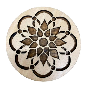 Sous-verre personnalisé en pierre carrée Mdf avec panneau dur de sublimation 3.75 écologique moderne avec sous-verre arrière en liège - Product Image 1