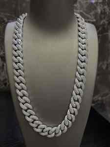 Collier personnalisé vintage en or/argent avec pendentif diamant VVS1, en argent sterling 925 plaqué rhodium, cadeau de luxe pour homme, style hip-hop, pour mariage - Product Image 2