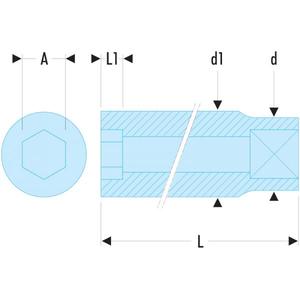 Facom Long-Reach Metric 6-Point <b>Sockets</b> 1/2''-Tool for Tight Spaces - Product Image 2