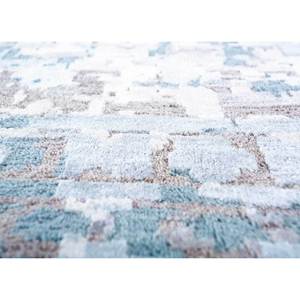 Alfombra de Lana y Seda de Bambú Azul del Lejano Oriente, Anudada a Mano, Rectangular, con Medallón, Estilo Oriental, de Viscosa y Poliéster para el Hogar - Product Image 3