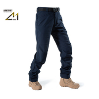 Pantalon tactique safari pour homme, coupe droite, tissé, taille haute, braguette zippée, respirant, coupe-vent, séchage rapide, poids moyen, polyester et élasthanne