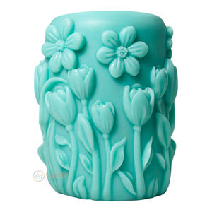 Handmade Round Flower Design Scented Soy Wax Pillar <b>Candles</b> for Holiday Wedding Graduation Bar & Home Decor for Event & <b>Gifting</b> - Product Image 3