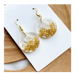 ต่างหูเรซินแฟชั่นทำด้วยมือคุณภาพสูงสำหรับผู้หญิงและเด็กผู้หญิงงานฝีมือธรรมชาติแบบปรับแต่งได้ - Product Image 2