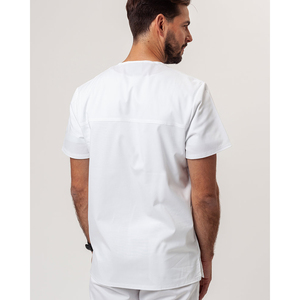 ชุดสครับผ้าฝ้าย 100% สำหรับผู้ชาย ผลิตตามสั่ง สำหรับใช้ในโรงพยาบาล-ชุดพยาบาลคุณภาพสูง - Product Image 4