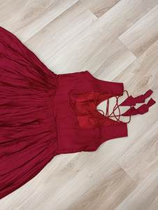 Indian Navratri Designer Women's Elegant Silk Dress Long Gown Mirror work Lace Border Indian Pakistani Style Party Wear - Product Image 3