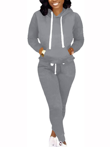 Chándal de moda personalizado para damas, último diseño, conjuntos de jogging lisos, chándales de dos piezas para mujer, chándales baratos al por mayor - Product Image 2