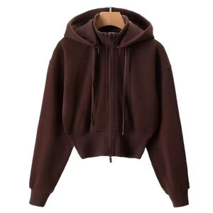 Ensemble 2 pièces en tricot solide pour femmes de haute qualité, respectueux de l'environnement, haut à capuche et pantalon de survêtement, tenue décontractée - Product Image 4