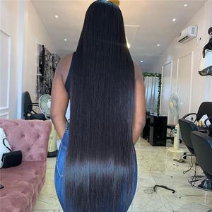 Extensiones de cabello humano liso indio virgen de 30 pulgadas de grado 12AA, paquetes de cabello tejido personalizado, embalaje de cabello Natural de alta calidad - Product Image 1