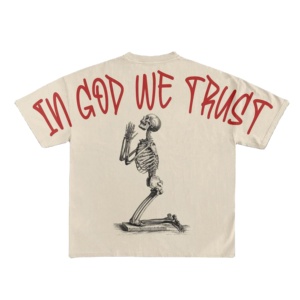 เสื้อยืดวินเทจพิมพ์ลายเสื้อยืดผ้าฝ้าย100% 300 GSM เสื้อยืดทรงแบ็กกี้ธรรมดาพิมพ์ลายสกรีนไซส์ใหญ่พิเศษสำหรับผู้ชาย - Product Image 4