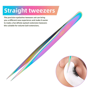 High Quality Anti-Static Stainless Steel Eyelash Extension Removal Tweezers Good Quality <b>Hair</b> Tools for Eyebrow Pointed Tip Type - Product Image 5