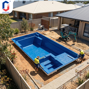 สระว่ายน้ำไฟเบอร์กลาสทรงสี่เหลี่ยมแบบฝังดินสำหรับขายส่ง อายุการใช้งานยาวนาน ป้องกันการรั่วซึม เหมาะสำหรับสวน - Product Image 1