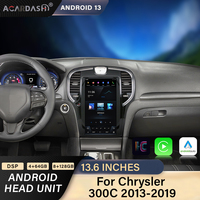 Autoradio Acardash 13,6 pouces Android 13, lecteur vidéo DVD, unité principale Android, navigation GPS pour Chrysler 300C