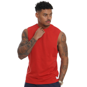 Camiseta sin mangas de algodón de la mejor calidad para hombre, camiseta sin mangas esencial para gimnasio, deporte atlético, camiseta sin mangas con cuello redondo para hombre - Product Image 2