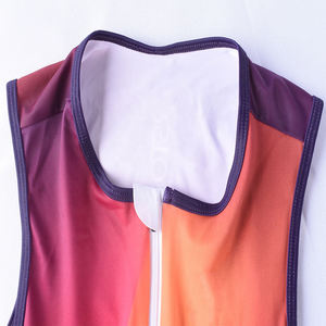 Traje de piel personalizado sin mangas, impresión por sublimación, traje de Triatlón de secado rápido, ropa de Triatlón - Product Image 3