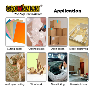 Crownman Dụng Cụ Cắt Tay Nhiệm Vụ Nặng Nề 18Mm Kẽm Hợp Kim + Tpr Cơ Thể Sk5 Lưỡi Dao Cắt Tiện Ích - Product Image 5