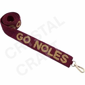 Forma y diseño personalizados Go Hogs Seed Bead Correas para bolsos Accesorios de moda Correa para monedero con cuentas - Product Image 2