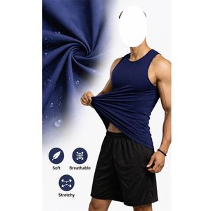 Custom Solid Color <b>Muscle</b> <b>Vest</b> Quick Dry <b>Muscle</b> Summer <b>Vest</b> Comfortable Embroidery Gym Men workout Tank Top - Product Image 6