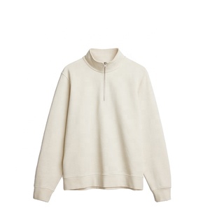 Sweat à capuche unisexe en molleton français 100 % coton de haute qualité, coupe quart de zip, coupe-vent, 230 g, confortable et élégant, idéal pour l'hiver - Product Image 1