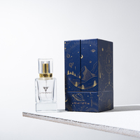Boîte rigide magnétique à double ouverture de luxe Lionwrap avec logo en feuille d'or pour l'emballage de parfums, boîte cadeau personnalisée