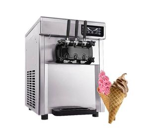 Achetez une machine à crème glacée molle à 3 saveurs, automatique, de table, commerciale, 20-28 L/h, à prix avantageux, en vente - Product Image 3