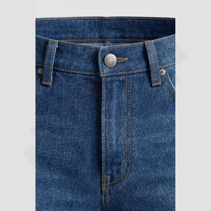 Jeans en denim pour hommes, tendance hip-hop, vente en gros, 100% coton, coupe droite, déchirés, lavés, boutonnés, tendance 2025 - Product Image 4
