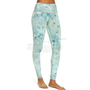 Leggings de yoga imprimés par sublimation avec logo personnalisé pour femmes avec fonction de séchage rapide fermeture à la taille élastique Design unique - Product Image 4