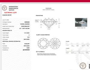 Diamante natural 1,00 CT redondo IGI certificado H VS1 - Product Image 4