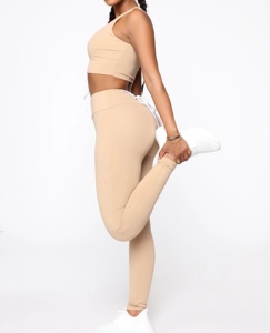 Ensemble de yoga pour femmes à vendre pas cher, vêtements de sport extensibles en tissu doux et respirant, tenue de fitness confortable pour femmes - Product Image 5
