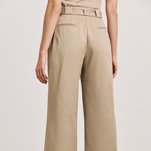 Women Autumn New Fashion Casual High Waist <b>Pants</b> Vintage Pocket Decoration Female Flare Trousers Loose <b>Pants</b> For Ladies - Product Image 4