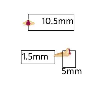 แหวนตราประทับทองคำ 18K ประดับทับทิมทรงลูกแพร์ พร้อมพลอยฝังแบบซ่อน - Product Image 4