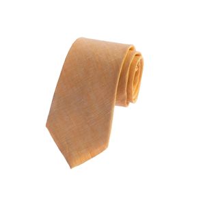 Cravate en lin motif italien dégradé orange - Product Image 1