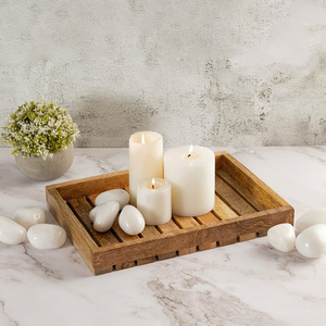 Elegante Bandeja Rectangular de Madera de Mango Hecha a Mano-Perfecta para Servir y Decorar en Fiestas de Cumpleaños a Precio de Fábrica - Product Image 6