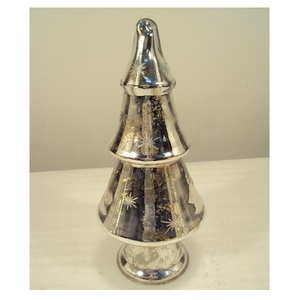 Large Size Red Glass <b>Christmas</b> <b>Tree</b> Ornaments Table <b>Top</b> Decorative For Home Party Decor - Product Image 3