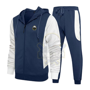 Ensemble de survêtement de sport pour homme en coton 100% de haute qualité, personnalisable, respirant, pour l'hiver, vente en gros - Product Image 1