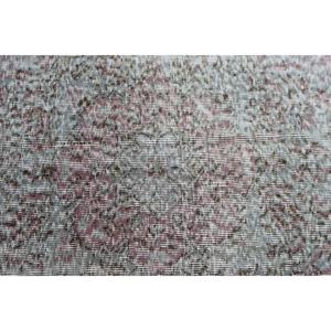 พรมตุรกีขนาดใหญ่ 5.5x9 ฟุต พรมขนสัตว์ลายจุดสีเทาวินเทจ - Product Image 5