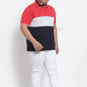 Camiseta Polo de Gran Tamaño con Bloqueo de Color Retro y Material de Mezcla de Algodón Suave, Camisa Polo de Ajuste Relajado para Hombre - Product Image 2
