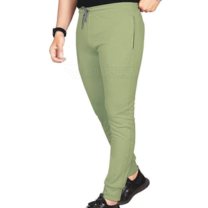 Pantalon empilé décontracté pour hommes Pantalon de survêtement d'hiver Taille personnalisée Coton Polyester Polaire Épaisseur légère Conception à impression droite - Product Image 3