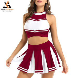 Uniformes de Porristas Personalizados para Jóvenes, Equipación de Porristas para Escuela Secundaria, 100% Algodón, Impresión por Transferencia de Calor - Product Image 1