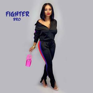 Women training suit with zip up hoodie and slim jogger <b>pants</b> quick dry fabric perfect for fitness <b>yoga</b> jogging - Product Image 2