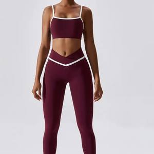 Ropa de Yoga de alta calidad de nuevo diseño, ropa de entrenamiento, ropa deportiva para mujer, conjuntos de Yoga de 2 piezas - Product Image 2