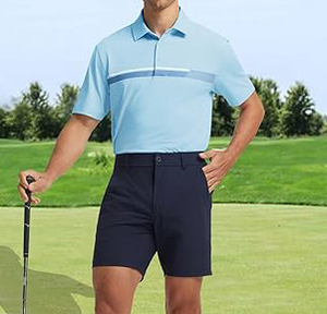 Polo à manches courtes pour hommes, logo personnalisé, motif uni, base en coton avec revers, t-shirt en tissu tricoté - Product Image 4