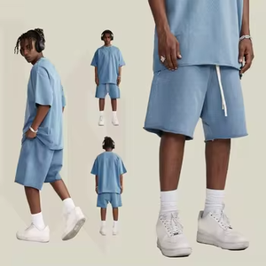 Venta al por mayor correr personalizado sudor corto peso pesado liso hombres algodón polar francés Terry pantalones cortos de sudor - Product Image 5