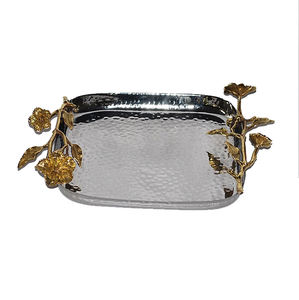 Plateau de service en acier inoxydable Plateau design fait main de qualité supérieure Plateau à chocolat en métal poli brillant à chaud - Product Image 2