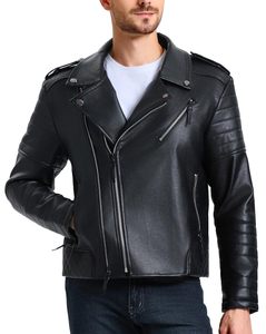 2025 productos más vendidos chaqueta de cuero de manga larga para hombre chaqueta de cuero de estilo de alta calidad para hombre chaqueta de cuero de vaca para hombre - Product Image 6