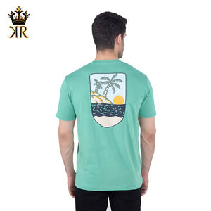 Camisetas de algodón 100% con logotipo personalizado, ropa de calle ajustada para hombre, serigrafía ligera de gran tamaño con diseño en blanco y patrón sólido - Product Image 4