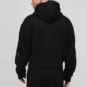 ชุดวอร์มสีดำสำหรับผู้ชายชุดวอร์มระบายอากาศได้ดีพิมพ์ลายโลโก้ตามสั่ง - Product Image 5