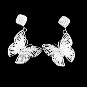 Butterfly Shaped 925 <b>Sterling</b> <b>Silver</b> Drop Earring for Her Designer <b>Silver</b> Earring Jewelry for Her Wholesaler Manufacturer - Product Image 5