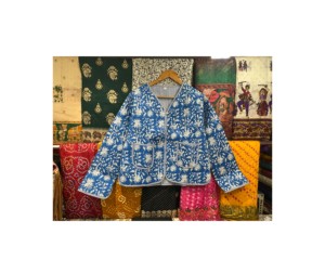 เสื้อแจ็คเก็ตบุนวมสไตล์โบฮีเมียนทำด้วยมือเสื้อโค้ทพิมพ์ลายสำหรับฤดูใบไม้ร่วงฤดูหนาวกระดุมเติมระบายอากาศได้ดีของขวัญวันหยุด - Product Image 1