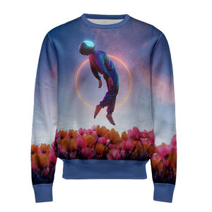 OEM Logo personnalisé haut pour hommes femmes qualité supérieure sweat lourd surdimensionné robot imprimé chemise à col rond vêtements pour couples - Product Image 1