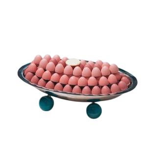 Bol de service en métal argenté élégant de vente chaude avec parfait pour les anniversaires de mariages et les présentoirs de desserts d'événement spécial - Product Image 1